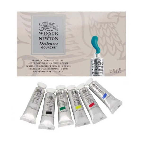 Гуашевые краски Winsor Designers Gouache, 6 цветов, 14 мл 0690174