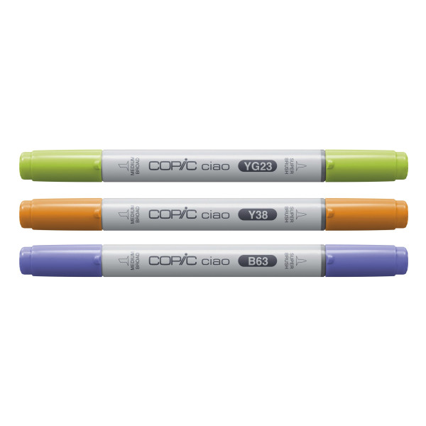 Набір маркерів Copic Ciao Set "Layer Mix" (3 шт), Botanic Palette (YG23+Y38+B63)