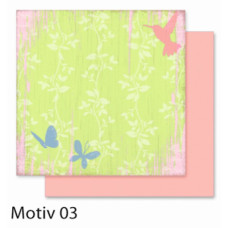 Дизайнерський папір Folia Design Papers Flowers Квіти 190 г/м2, 30,5x30,5 см №03