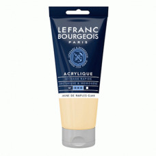 Акрилова фарба Lefranc Fine Acrylic Color 80 мл, 887 Light Naples yellow Неаполітанський світло-жовтий
