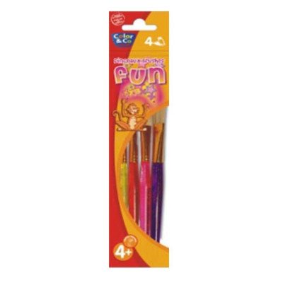 Набор кистей щетина Lefranc Fun Brushes Girls Set, 4 шт (№ 10, 12, 14, 18)