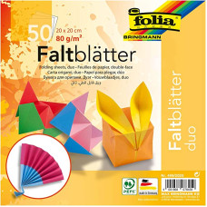 Бумага для оригами Folia Folding Papers Basics intensive Точки 80 гр, 20x20 см