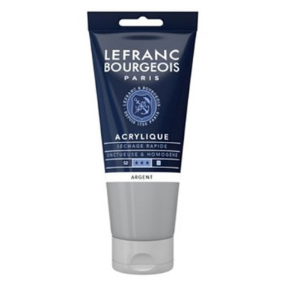 Акриловая краска Lefranc Fine Acrylic Color 80 мл, 710 Silver Серебряный