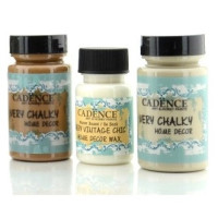 Набір крейдової фарби Cadence Very Chalky Decor №09: кашемір, венето (90 мл) + віск
