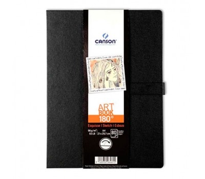 Блокнот скетчбук для нарисів Canson Art Book 180, 96 г/м2, 8,9х14 см, 80 аркушів