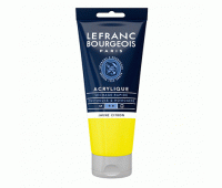 Акриловая краска Lefranc Fine Acrylic Color 80 мл, ном 169 Lemon yellow Лимонно-желтый арт 300379