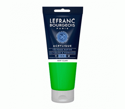 Акриловая краска Lefranc Fine Acrylic Color 200 мл, 556 Light green Светлый зеленый