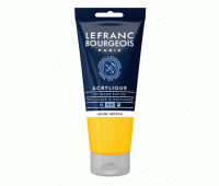 Акриловая краска Lefranc Fine Acrylic Color 80 мл, ном 198 Medium yellow средний желтый арт 300390