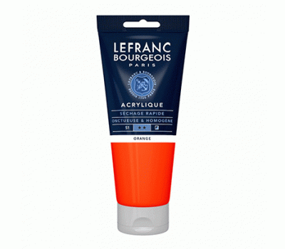 Акриловая краска Lefranc Fine Acrylic Color 200 мл, 201 Orange Оранжевый