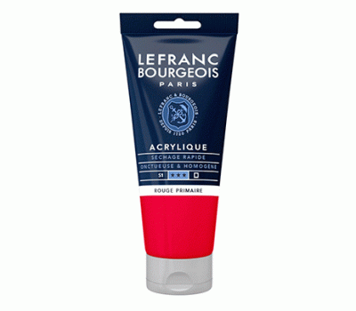 Акриловая краска Lefranc Fine Acrylic Color 80 мл, 437 Primary red Основной красный