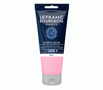 Акриловая краска Lefranc Fine Acrylic Color 80 мл, 351 Tube rose Розовый