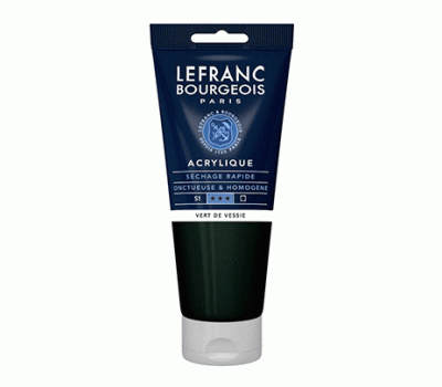 Акриловая краска Lefranc Fine Acrylic Color 200 мл, 552 Sap green Зеленый травяной