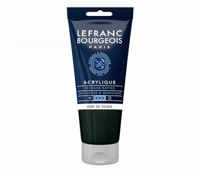 Акрилова фарба Lefranc Fine Acrylic Color 80 мл, 552 Sap green Трав'яний зелений