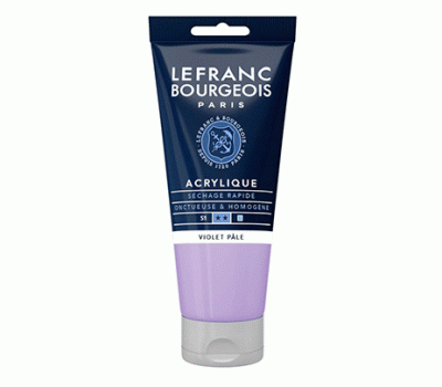 Акрилова фарба Lefranc Fine Acrylic Color 80 мл, 659 Pale violet Пастельний фіолетовий