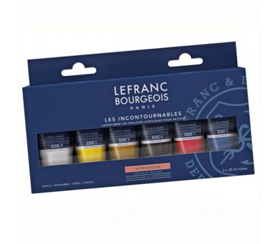 Набір акрилових фарб Lefranc Fine Acrylic Colours Set, 6х20 мл