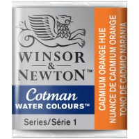 Акварельная краска Winsor Newton Cotman Half Pan, № 090 Оранжевый кадмий