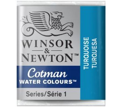 Акварельна фарба Winsor Newton Cotman Half Pan №654 Бірюза