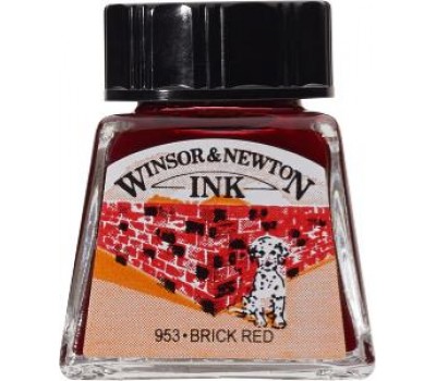 Туш художня Winsor Newton Drawing Inks 14 мл №040 Червона цегла
