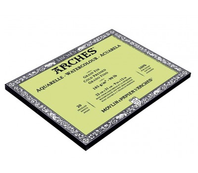 Альбом для акварели Arches холодной прессовки Arches Cold Pressed 185 гр/м2 23x31 см, 20 листов