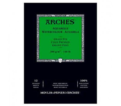 Альбом для акварели Arches холодной прессовки Arches Cold Pressed 300 гр/м2 14,8x21 см, 12 листов