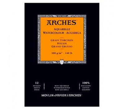 Альбом для акварелі Arches крупнозернистий Arches Rough Grain 300 гр/м2 14,8x21 см, 12 листів