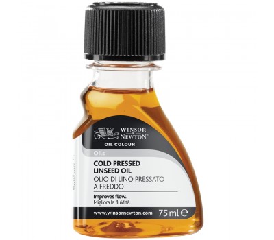 Льняное масло для масляных красок Winsor Cold pressed linseed Oil, 75 мл