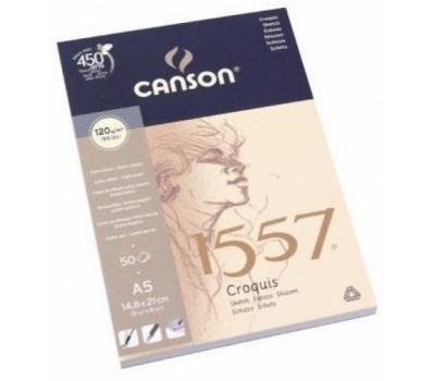 Альбом для рисунка Canson 1557 Croquis 120 г/м2 A5, 50 листов