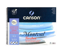 Блок акварельной бумаги Canson Montval Torchon 270 г/м2, 13,5х21 см, 12 листов