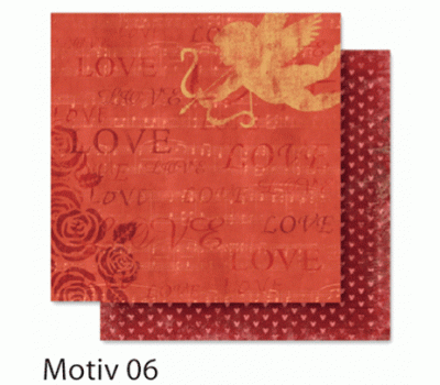 Дизайнерская бумага Folia Design Papers Romantic Романтика 190 г/м2, 30,5x30,5 см №06