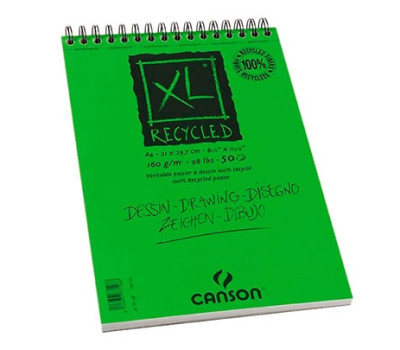 Альбом для нарисів на спіралі Canson XL Recycled г/м2, A5, 25 аркушів