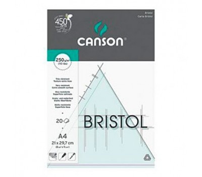 Блок кальки для набросков Canson Bristol 250 г/м2, A4, 20 листов