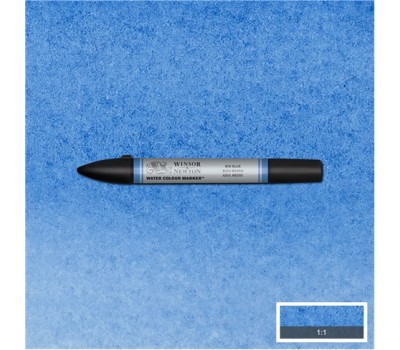 Акварельный маркер Winsor Newton №401 Mid blue Синий средний
