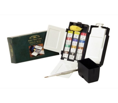 Набор акварельных красок Winsor Newton Professional Water Colour Field Box, 12 кювет + аксессуары