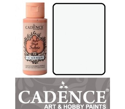 Краска по ткани Cadence Style Matt Fabric Paint, 59 мл, Белила