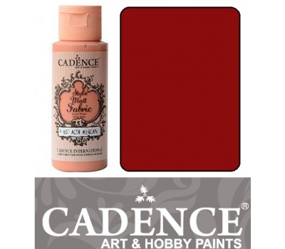 Краска по ткани Cadence Style Matt Fabric Paint, 59 мл, Кораллово-красный
