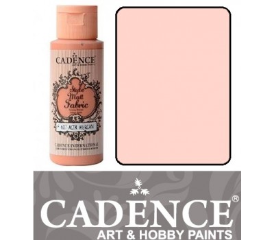 Краска по ткани Cadence Style Matt Fabric Paint, 59 мл, Пастельно-розовый