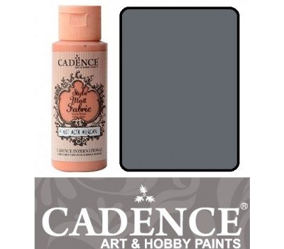 Фарба по тканині Cadence Style Matt Fabric Paint, 59 мл, Сірий