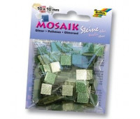 Мозаика, Folia глиттерная Glitter assortments 45 гр, 10x10 мм (190 шт), №03 Green (Зеленый)