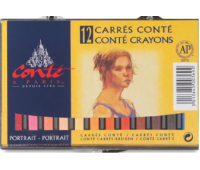 Набор пастели Conte Box of 12 assorted portrait carres, артикул 500369