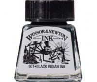 Туш художня Winsor Newton Drawing Inks 14 мл №030 Black Чорний