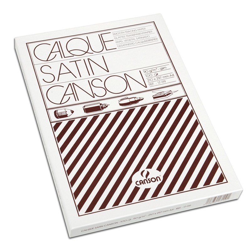 Калька сатинова Canson Tracing Paper А4 21х29,7 см, 90 г/м2, 100 аркушів