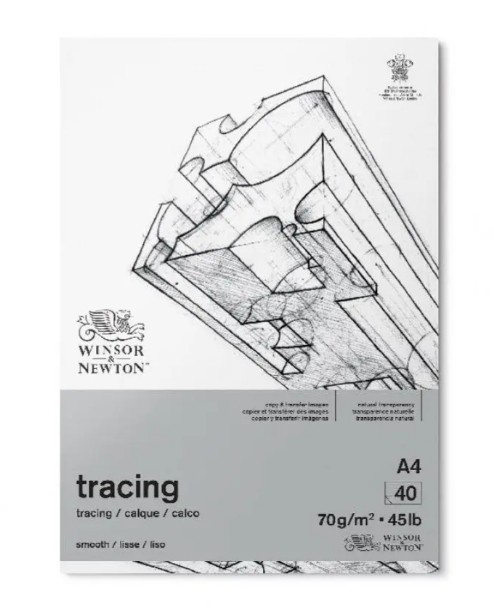Калька в альбомі Winsor Newton Tracing Paper, 70 г, А4, 40 аркушів